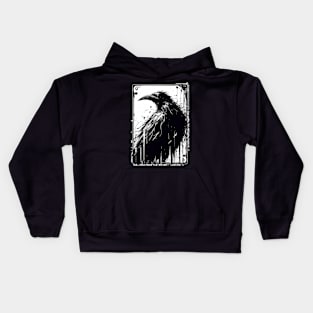 Black crown tarot card Kids Hoodie